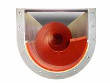 Shaftless spiral conveyor U-trough
