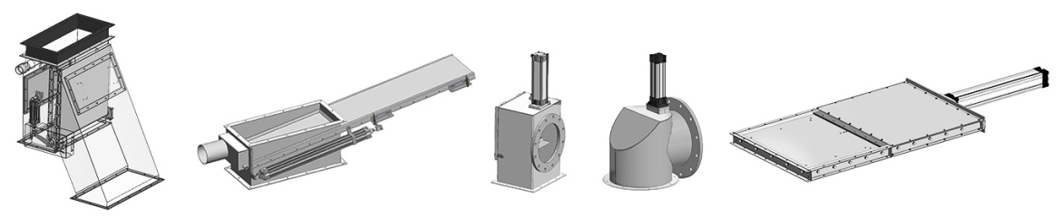 Centrate Diverters, Diverter Chutes, Pneumatic Slidegates, and Plug Breakers Centrate Diverters, Diverter Chutes, Pneumatic Slidegates, and Plug Breakers