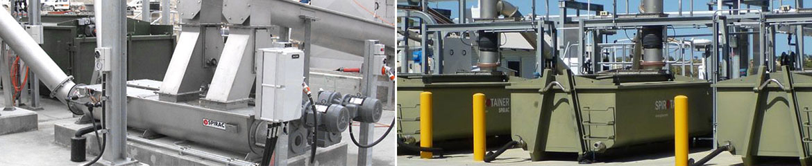 Alkimos SPIROWASH® SPIROTAINER® storing washing dewatering compacting Alkimos SPIROWASH® SPIROTAINER® storing washing dewatering compacting