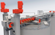 SPIROLINE® Shaftless Spiral (Screw) Conveyor System on a silo
