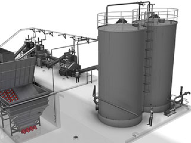 Truck receival bunker, pre-treament and storage